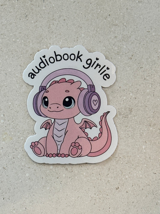 Audiobook Dragon - Pink & Purple - Sticker