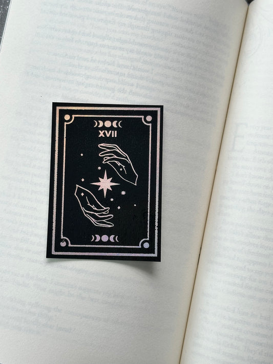 The Star Tarot Card - Foil Bookmark - (Silver Holographic)