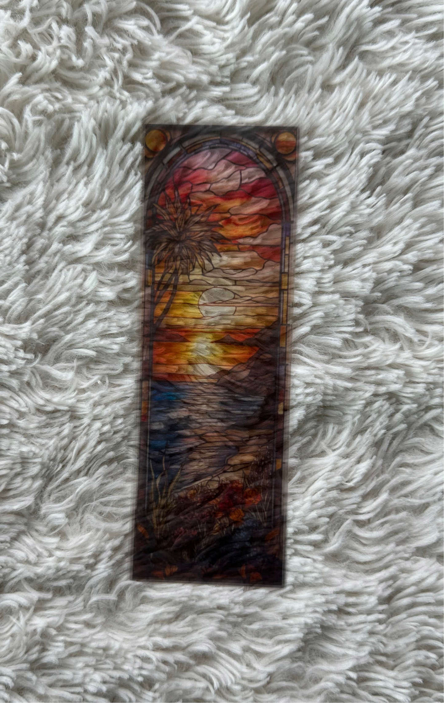 Stained Glass Style Landscape - Bookmark (84)