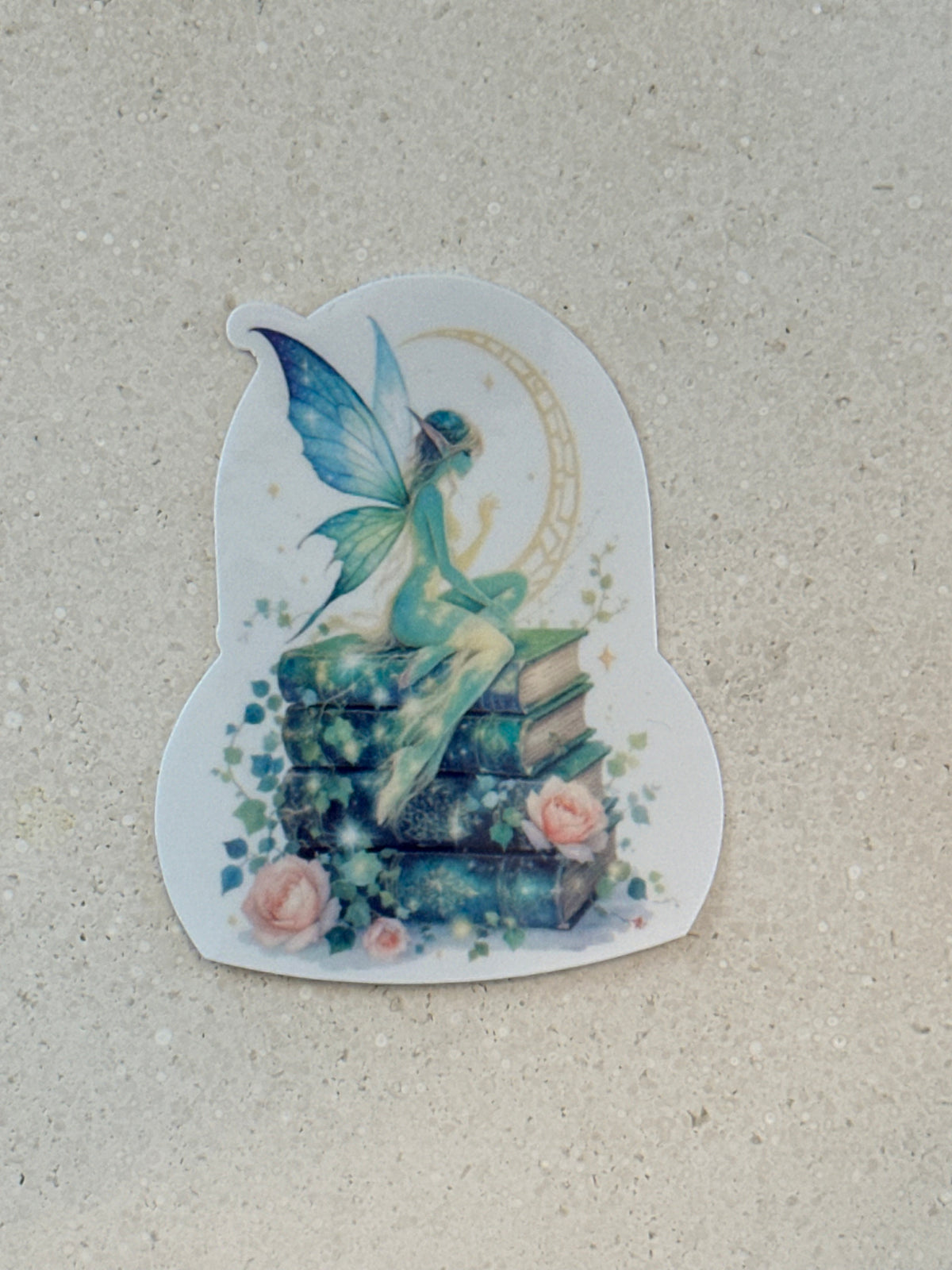 Light Fairy Book Stack - Sticker