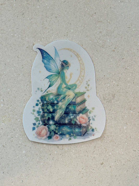 Light Fairy Book Stack - Sticker