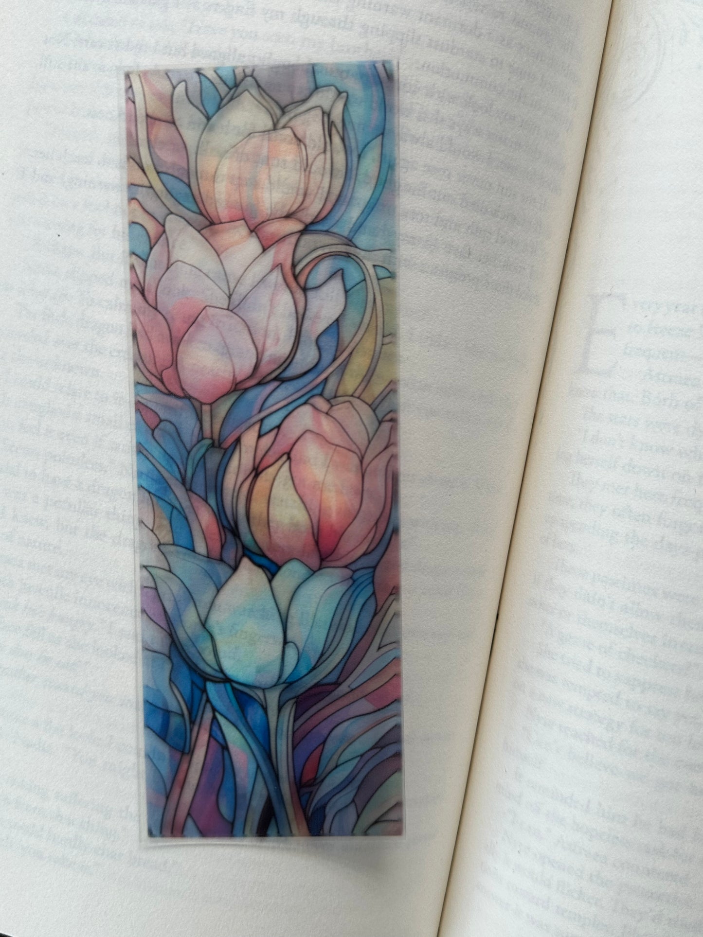 Stained Glass Style Flowers - Bookmark (2)