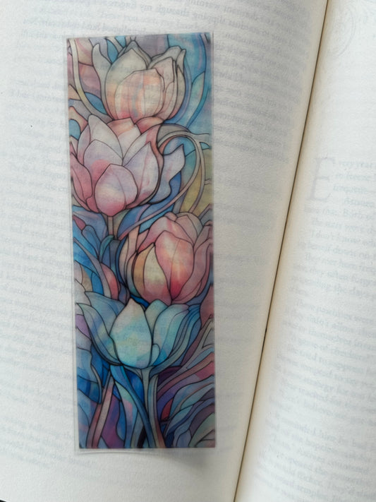 Stained Glass Style Flowers - Bookmark (2)