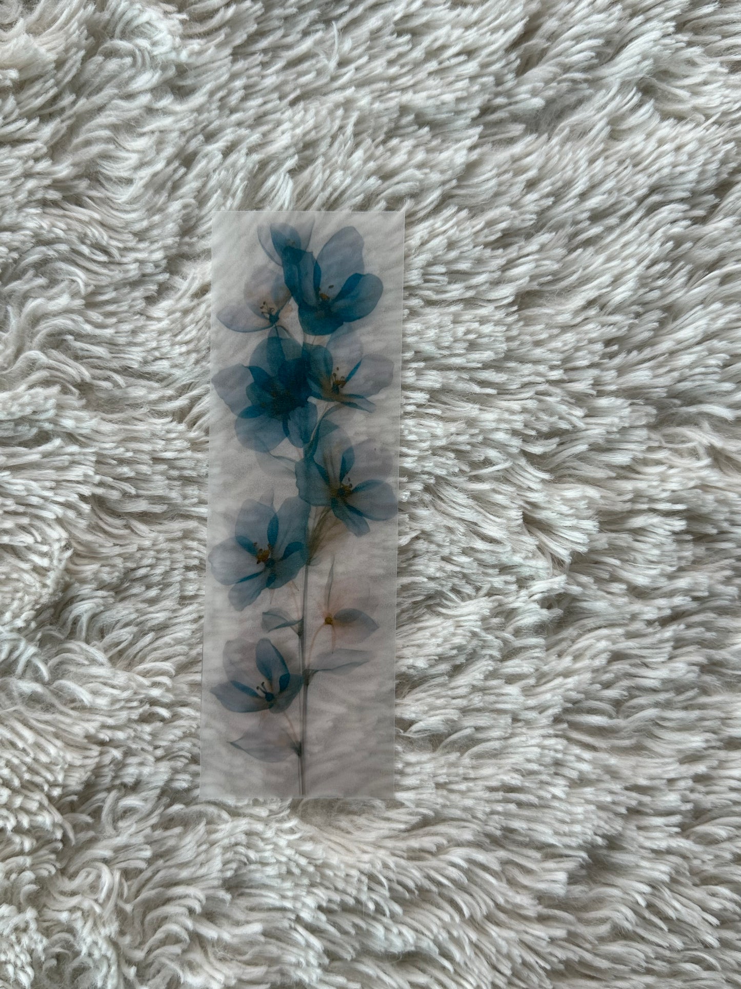 Water Colour Flowers - Vellum Paper Bookmark (21)