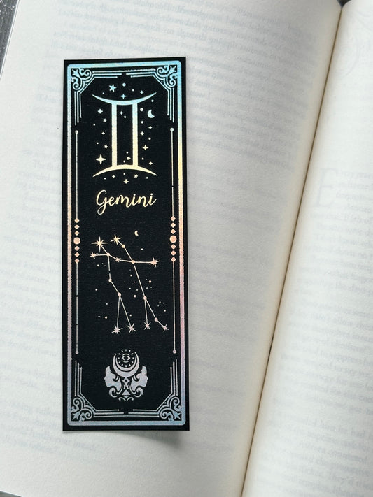 Gemini - Foil Bookmark - (Silver Holographic)
