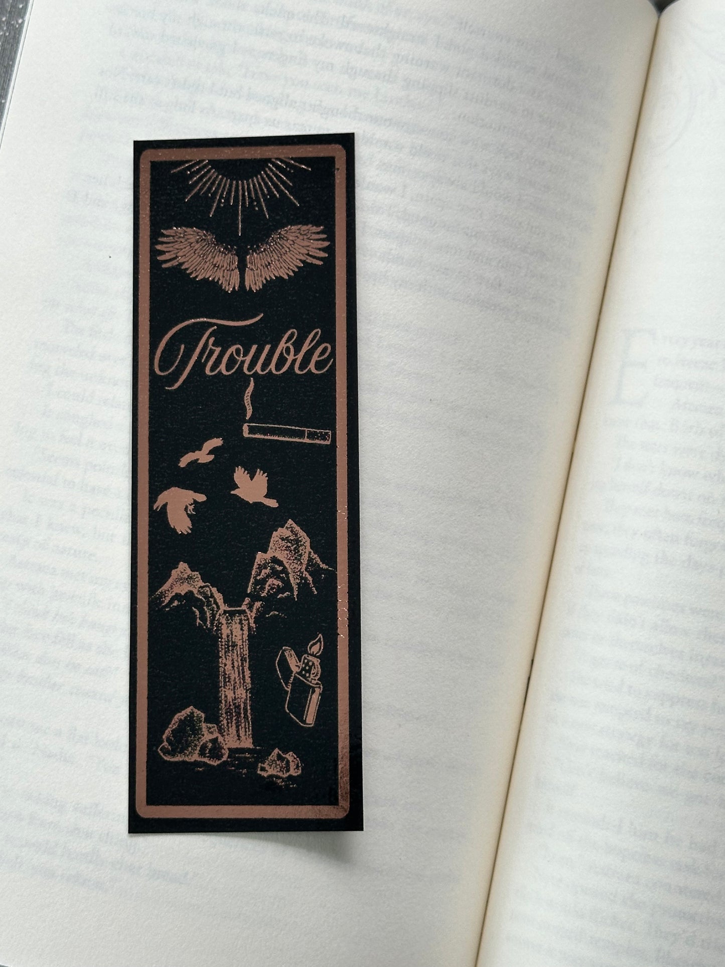 Trouble - Foil Bookmark - (Rose Gold)