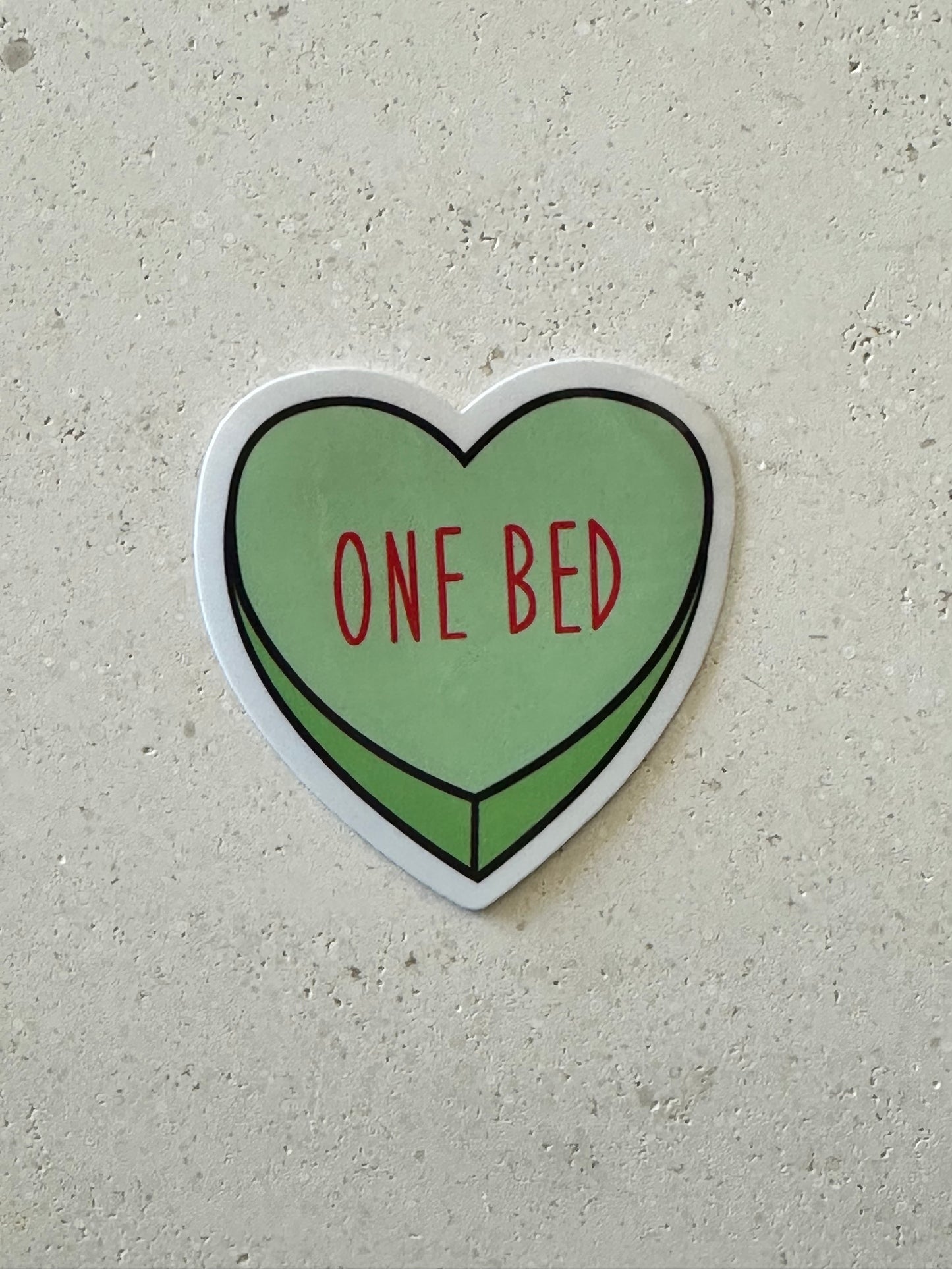One Bed Heart - Sticker