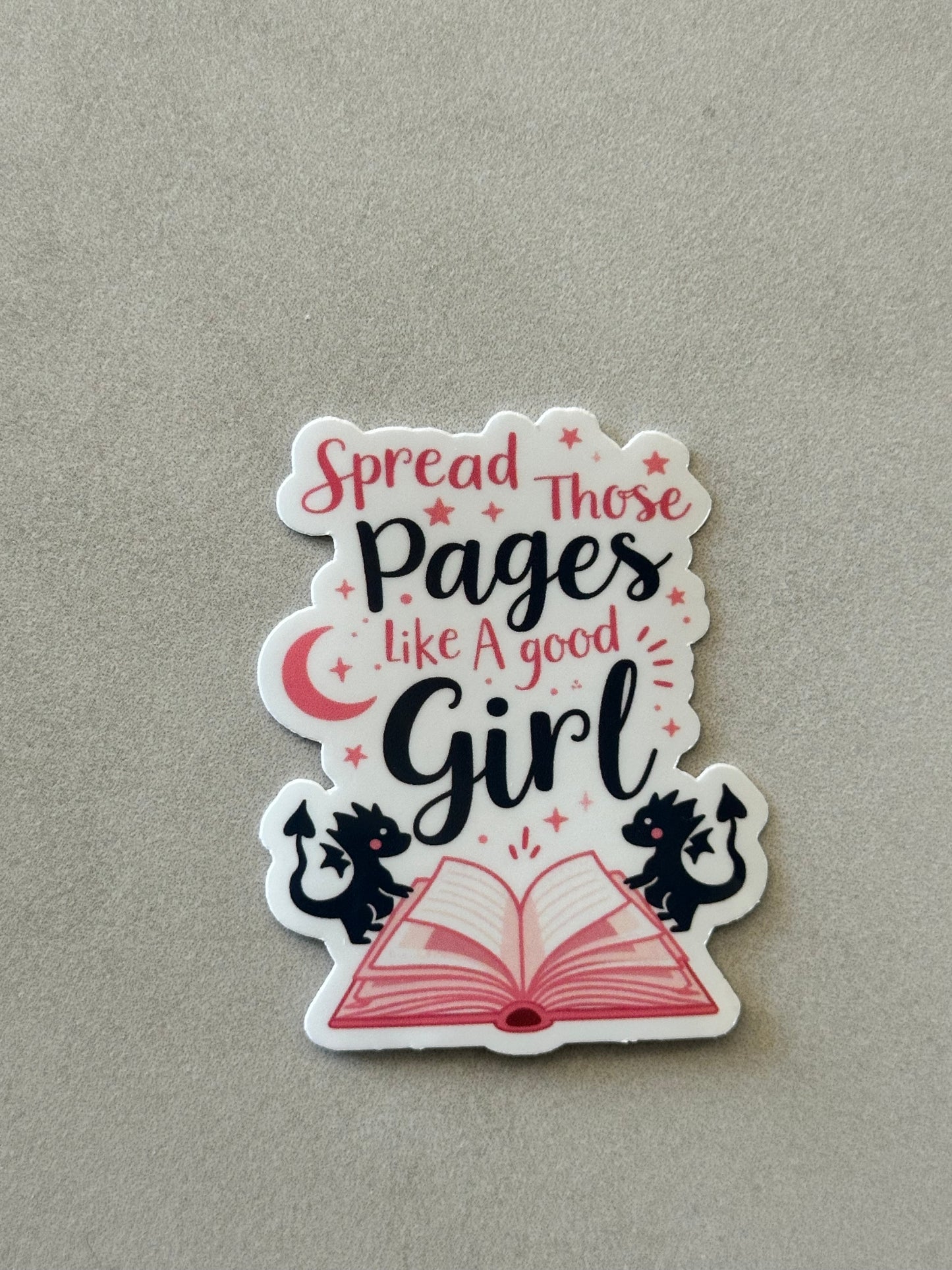 Spread Those Pages - Pink - Sticker