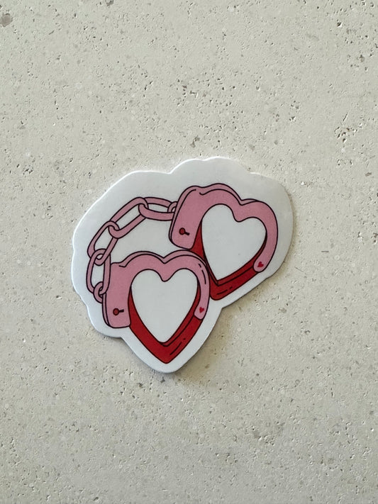 Heart Handcuffs - Sticker