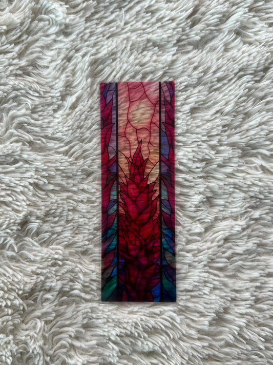 Stained Glass Style Flowers - Bookmark (13)