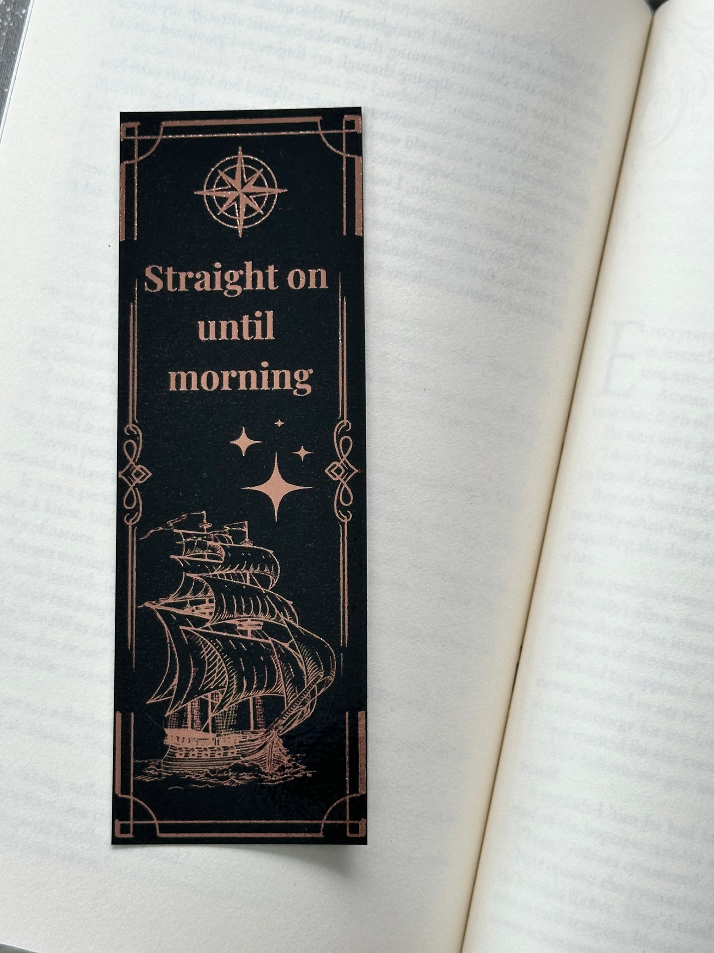 Straight On Until Morning - Foil Bookmark - (Rose Gold)