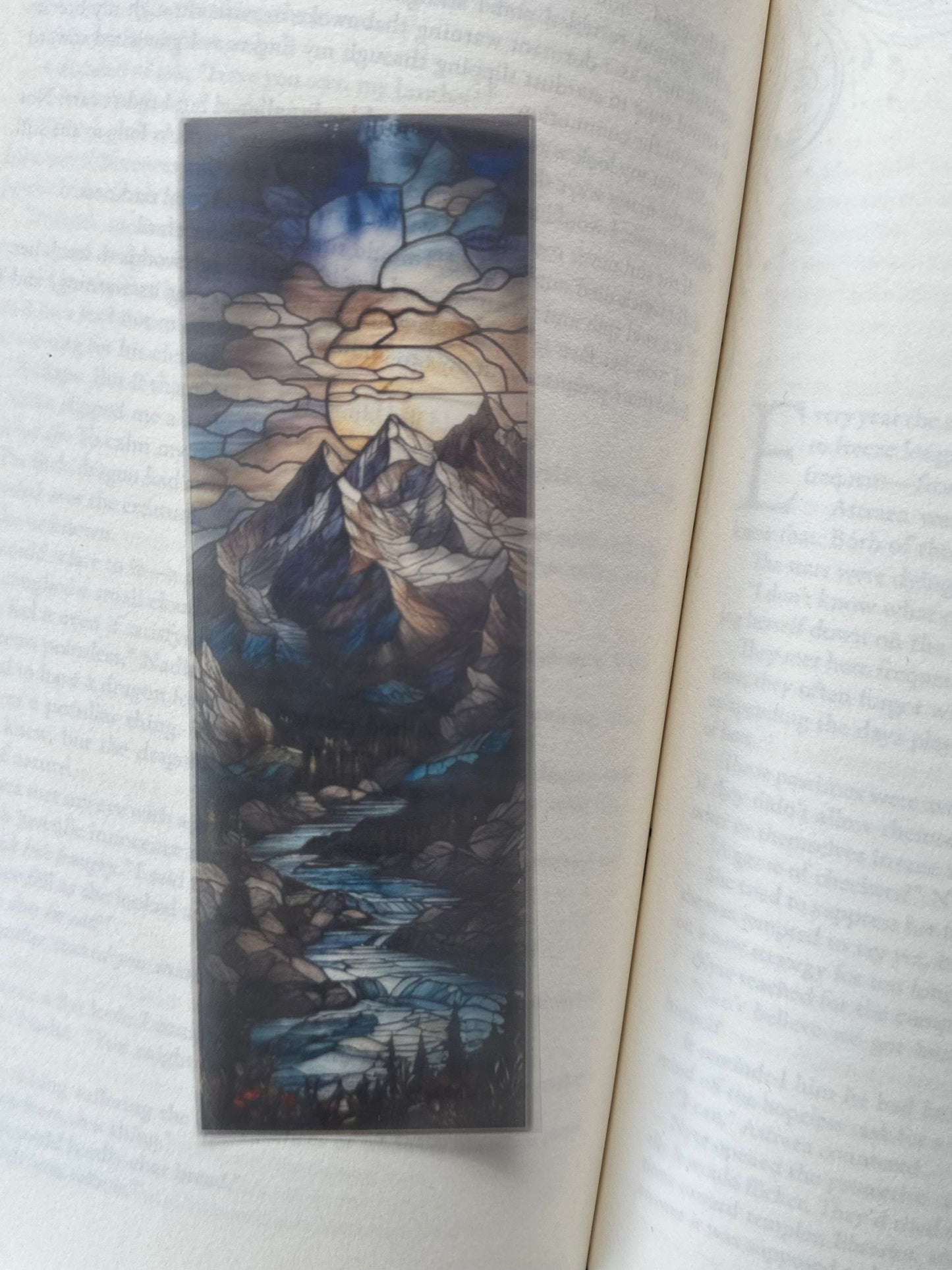 Stained Glass Style Landscape - Bookmark (85)