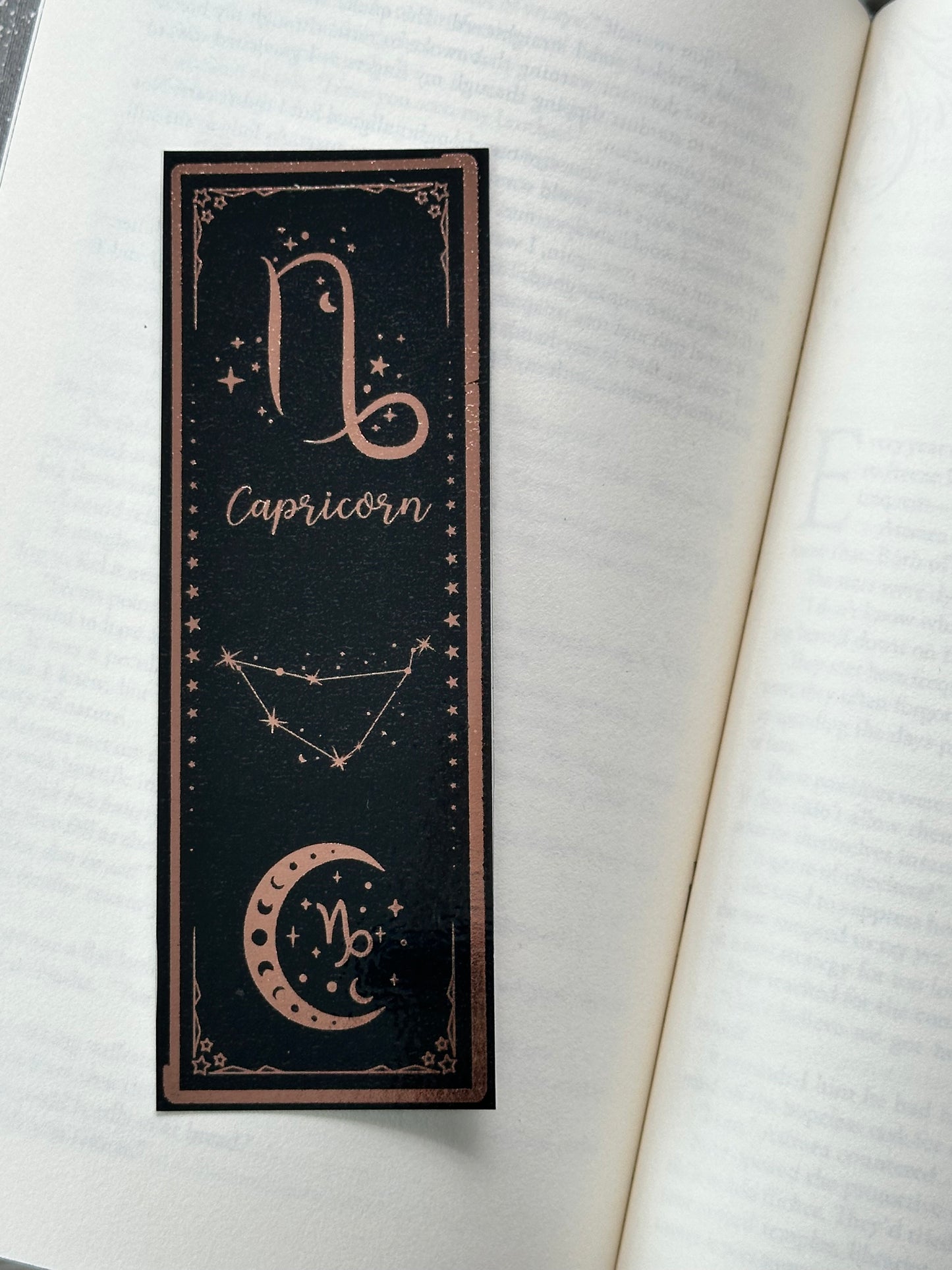Capricorn - Foil Bookmark - (Rose Gold)