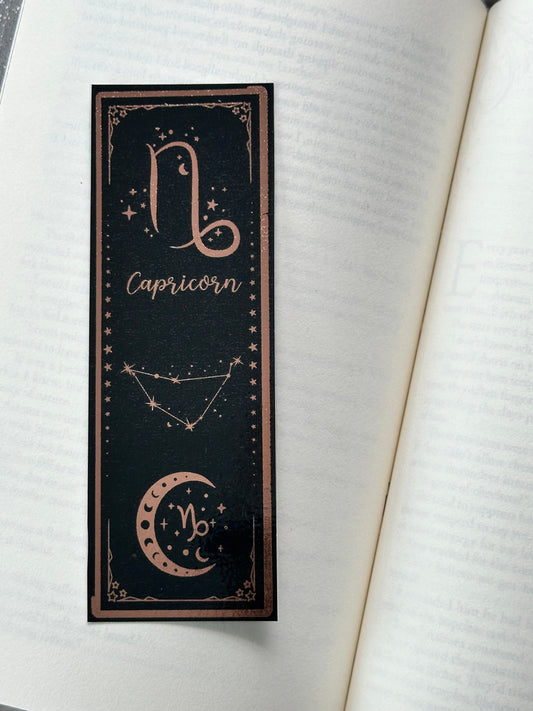 Capricorn - Foil Bookmark - (Rose Gold)