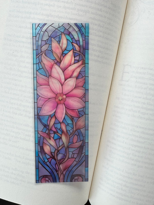 Stained Glass Style Flowers - Bookmark (7)