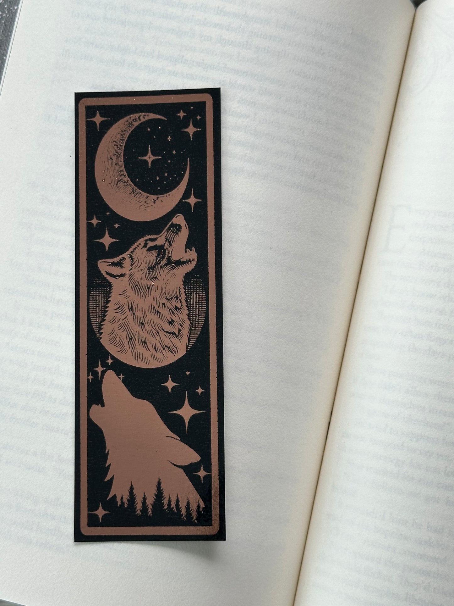 Wolves - Foil Bookmark - (Rose Gold)