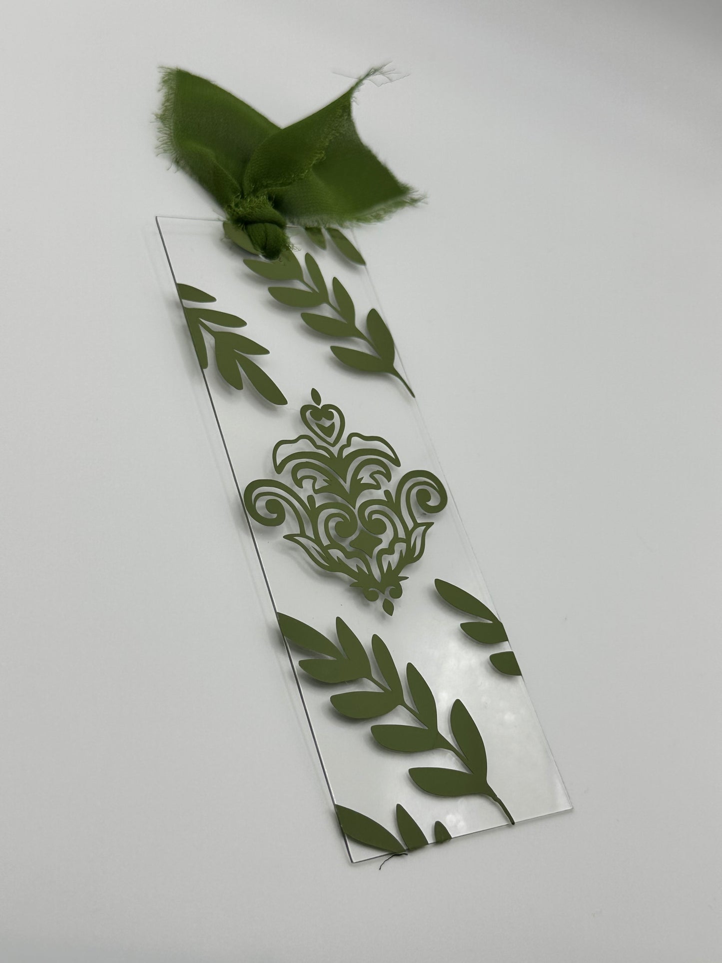 Green Royal Crest & Plants- Acrylic Bookmark