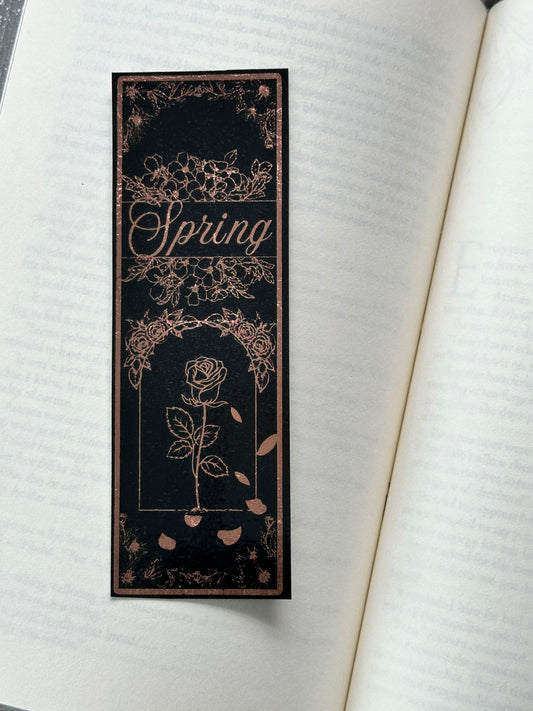 Spring - Foil Bookmark - (Rose Gold)