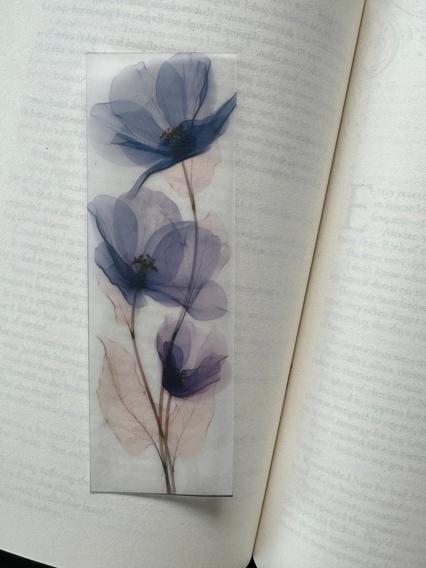 Water Colour Flowers - Vellum Paper Bookmark (19)