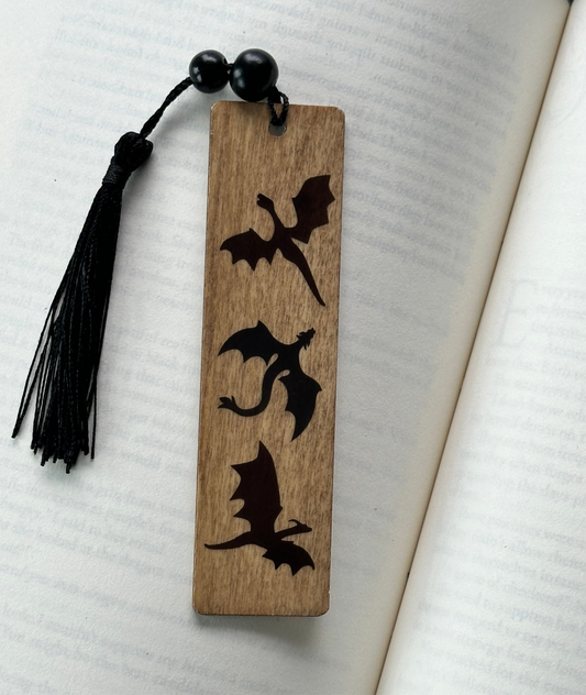 Dragons - Wood Bookmark - (Early American)