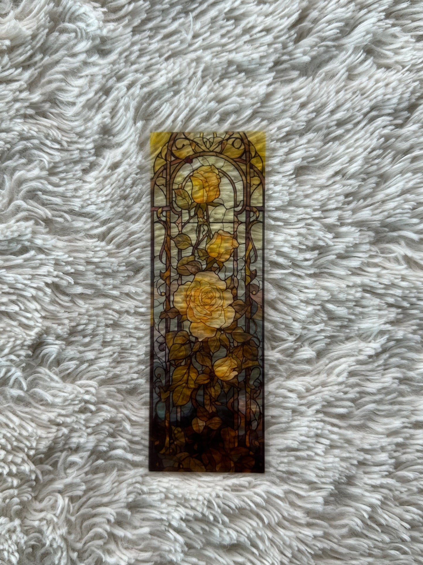 Stained Glass Style Flowers - Bookmark (19)