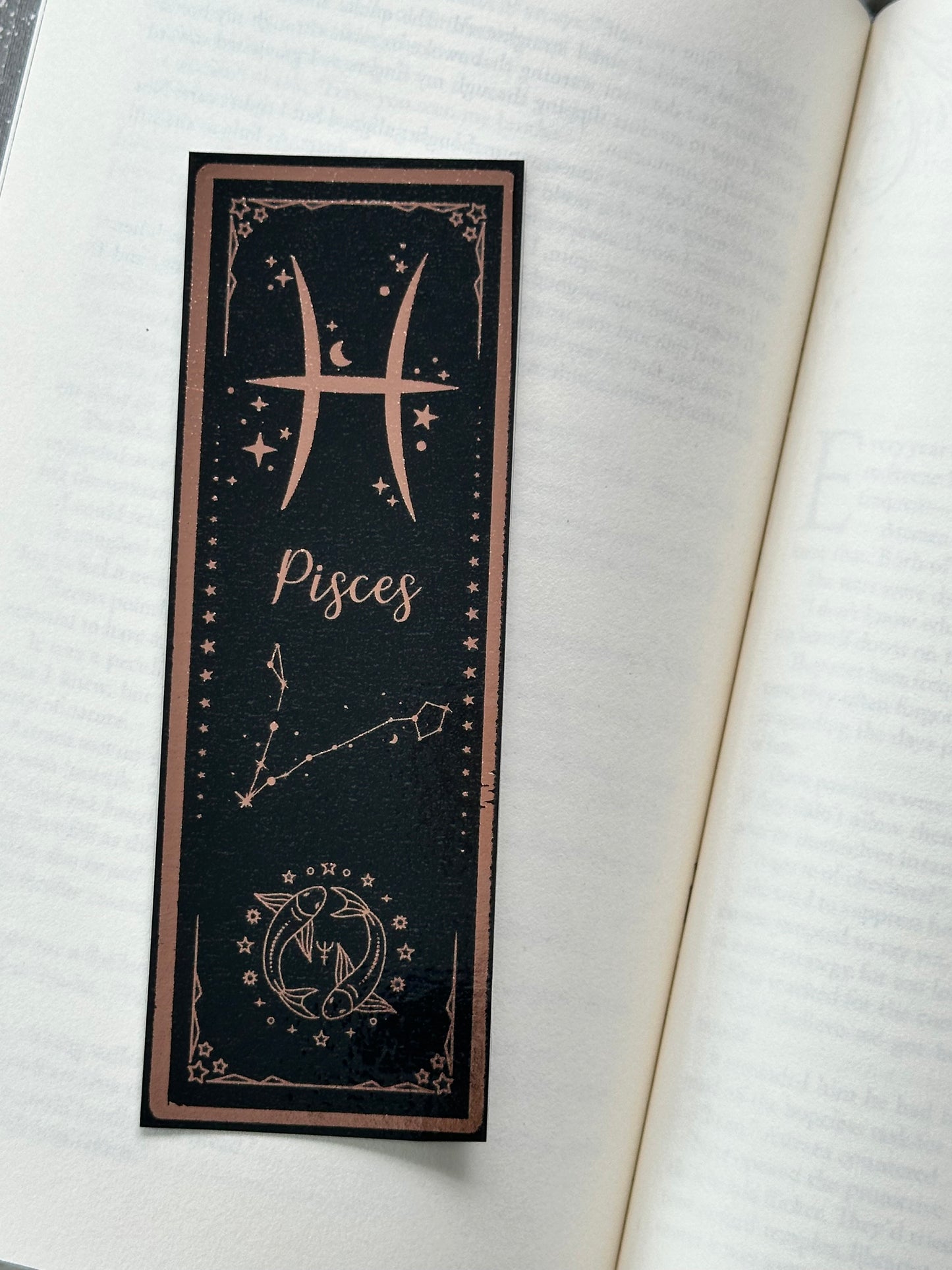 Pisces - Foil Bookmark - (Rose Gold)