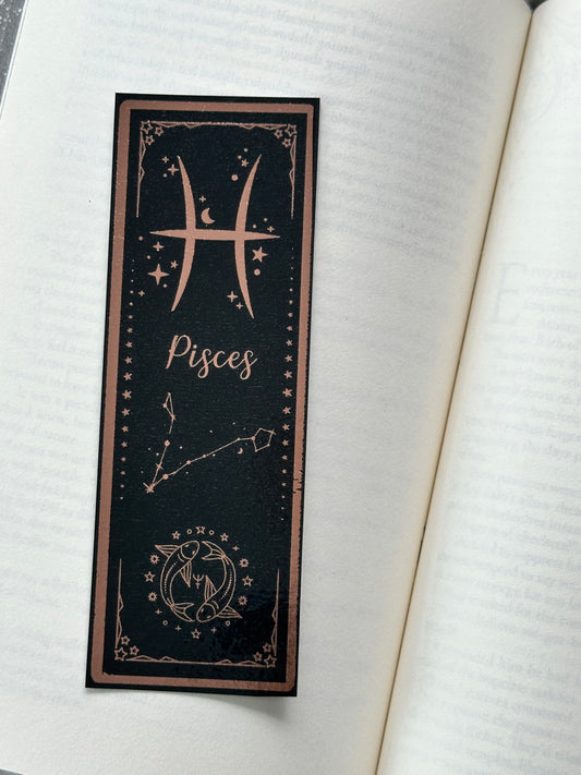 Pisces - Foil Bookmark - (Rose Gold)