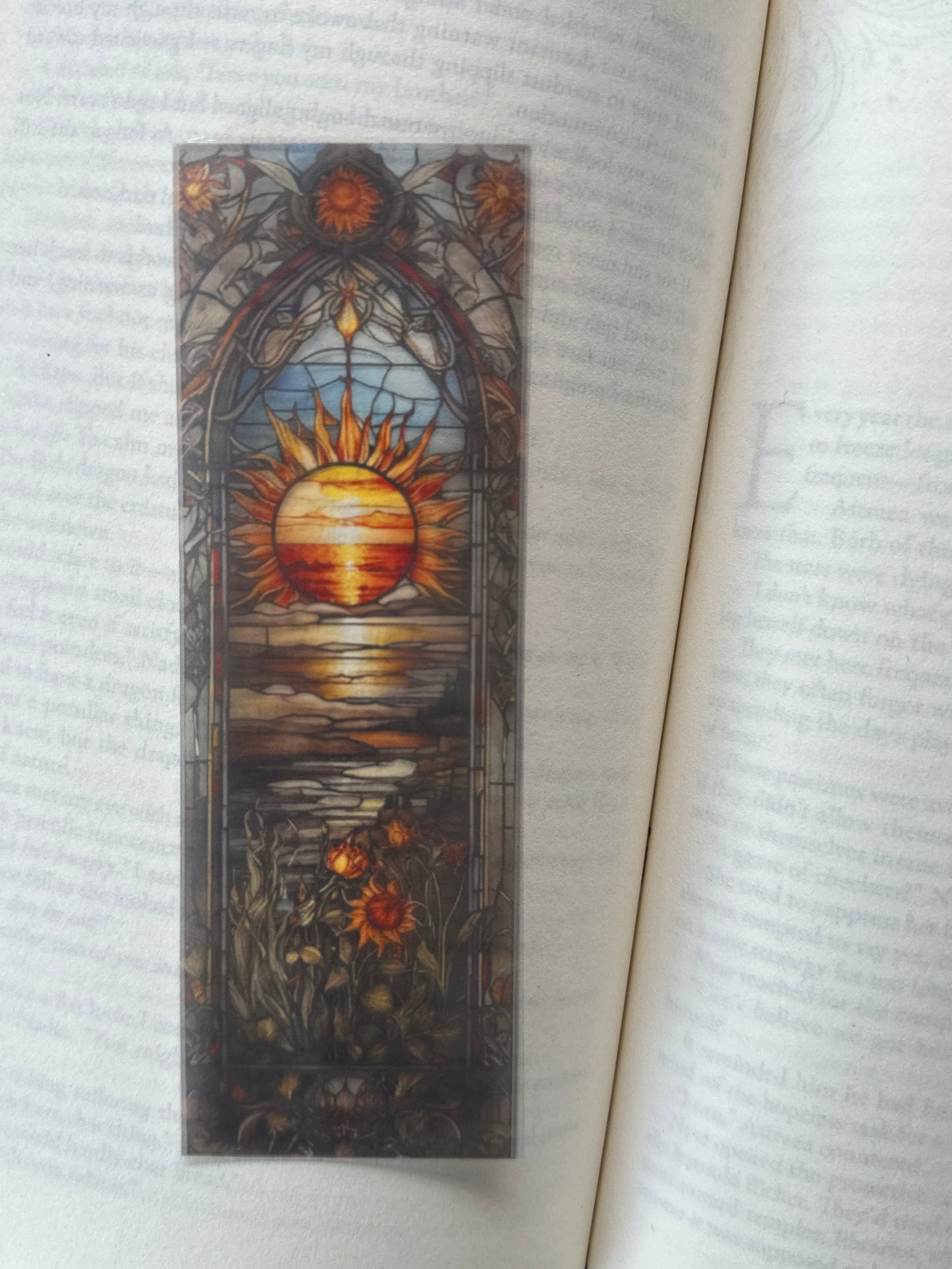 Stained Glass Style Landscape - Bookmark (56)