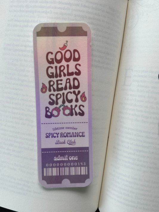 Spicy Romance Book Club - Bookmark (Purple Holographic)