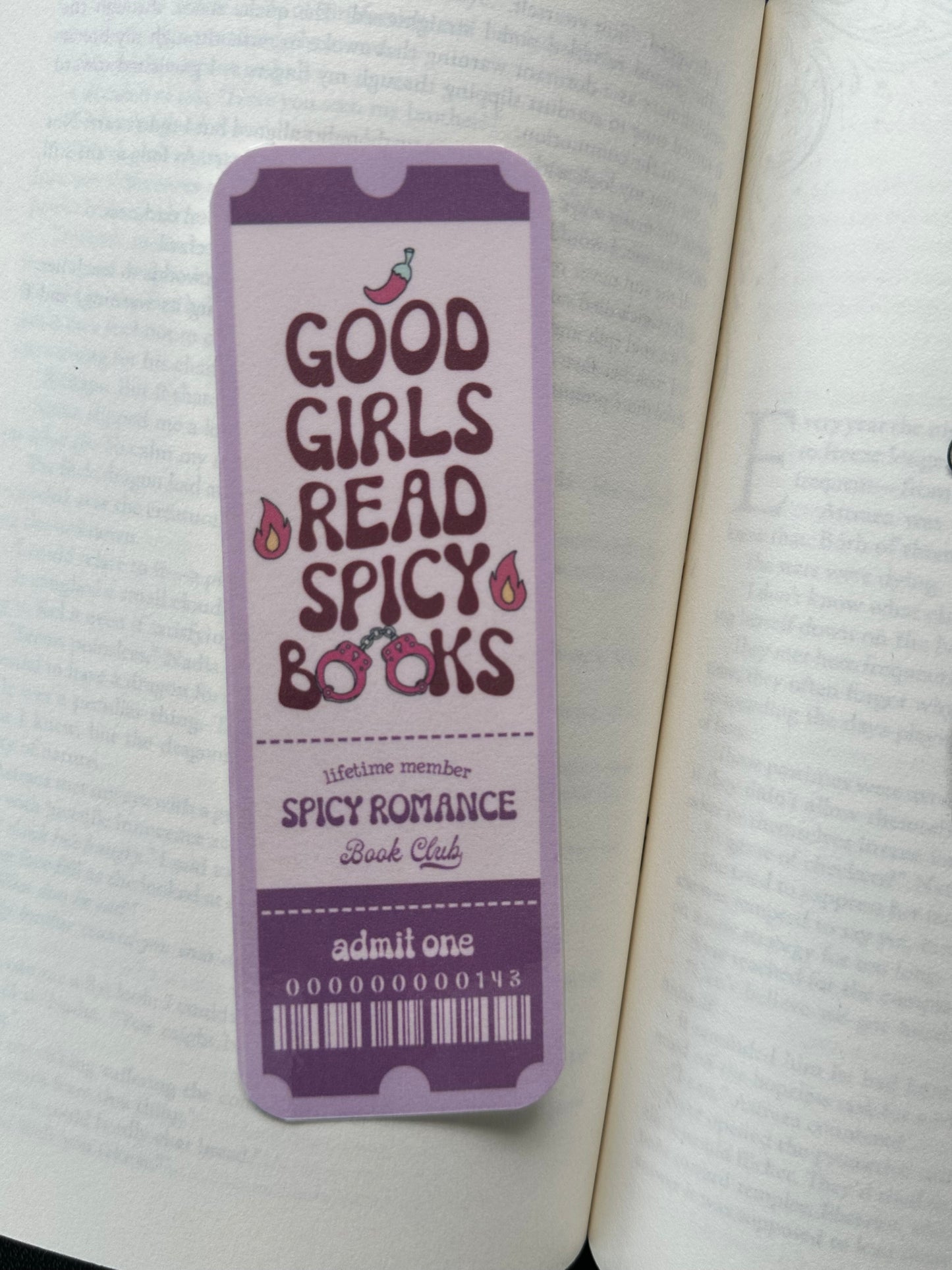 Spicy Romance Book Club - Bookmark (Purple)