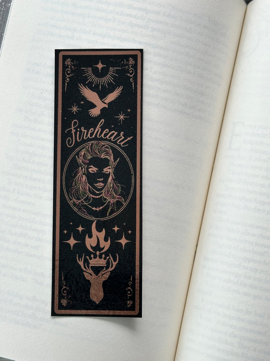 Fireheart - Foil Bookmark - (Rose Gold)