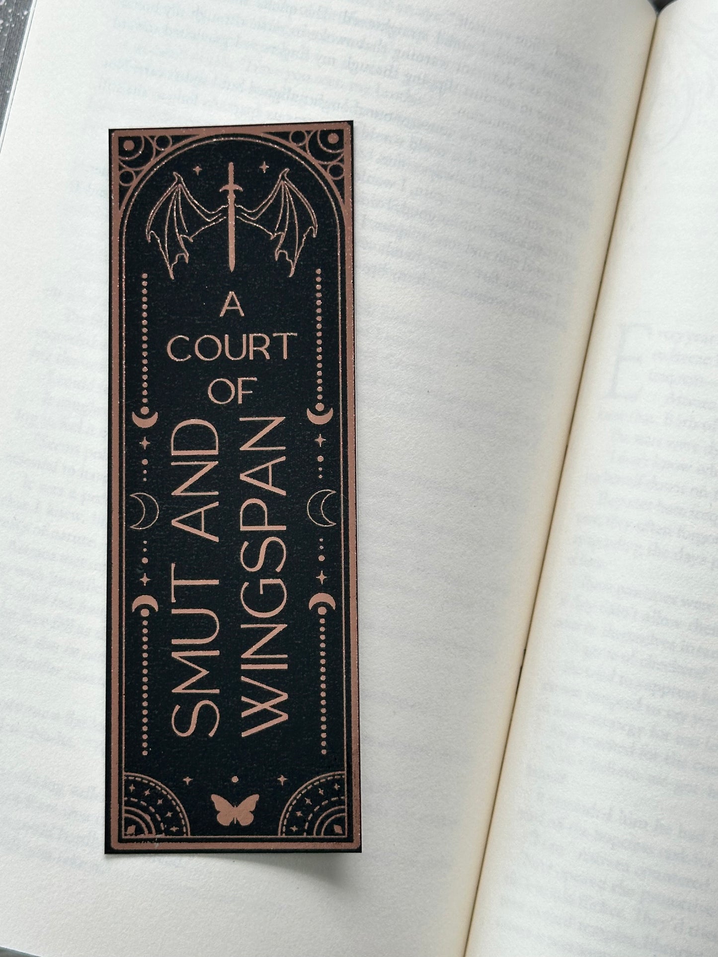 Smut & Wingspan - Foil Bookmark - (Rose Gold)