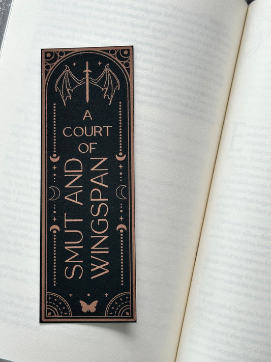 Smut & Wingspan - Foil Bookmark - (Rose Gold)