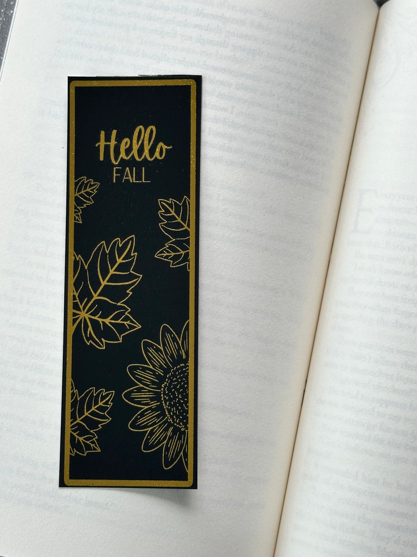 Hello Fall - Foil Bookmark - (Gold)