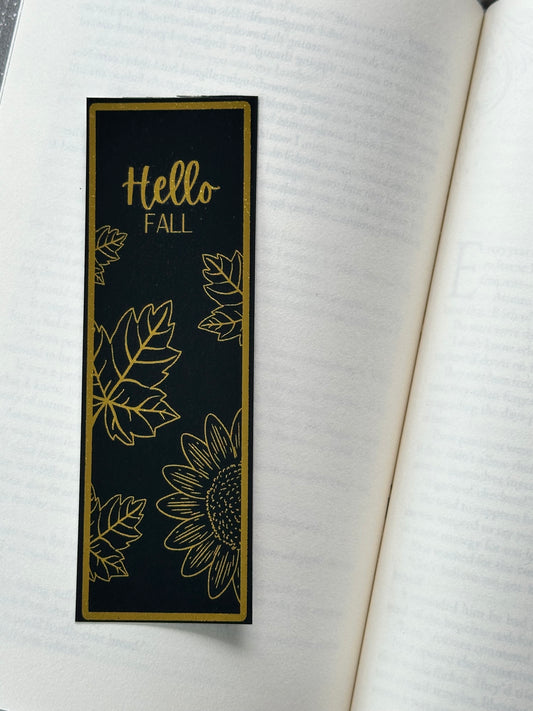 Hello Fall - Foil Bookmark - (Gold)