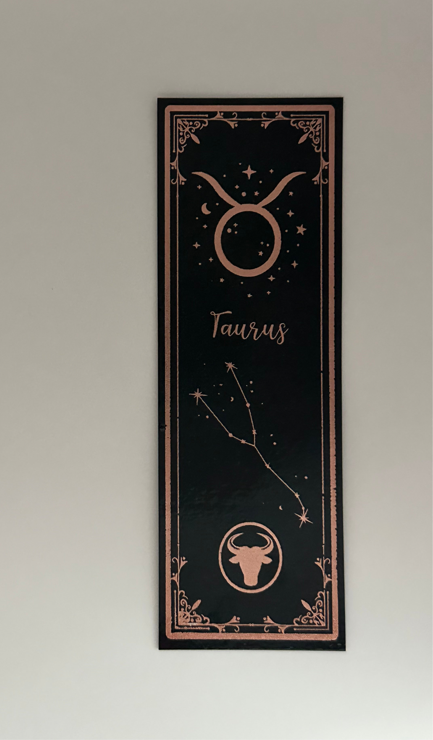 Taurus - Foil Bookmark - (Rose Gold)