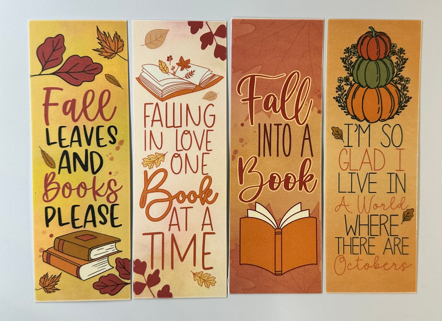 Autumn Leaves Bookmark Bundle - 4 Pack