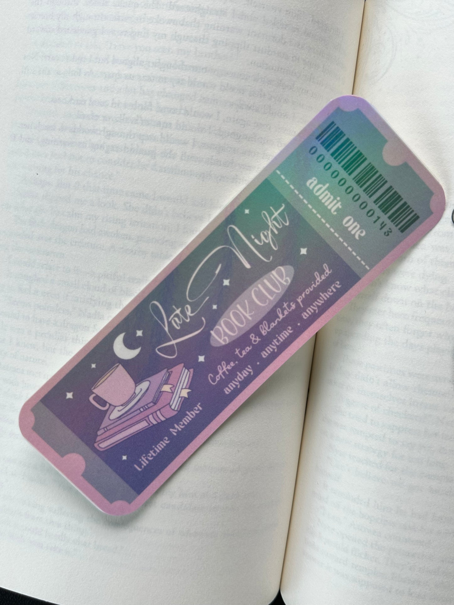 Late Night Book Club - Bookmark (Purple Holographic)