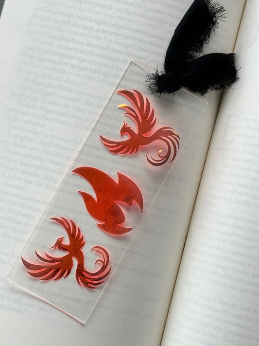 Flaming Phoenixes - Acrylic Bookmark
