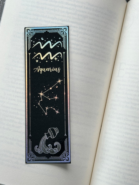 Aquarius - Foil Bookmark - (Silver Holographic)