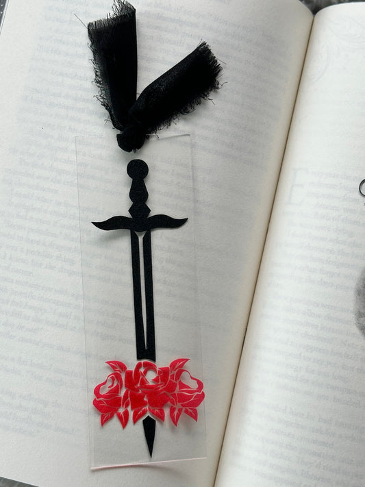 Sword and Roses - Acrylic Bookmark
