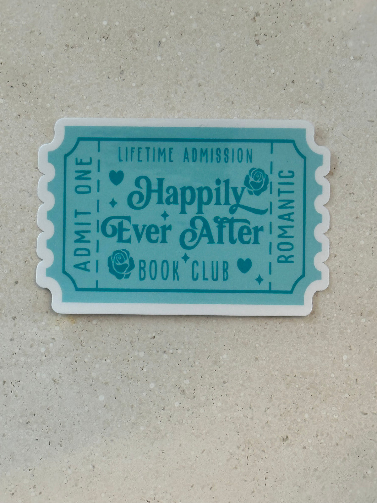Happily Ever After Book Club Trope Ticket - Sticker