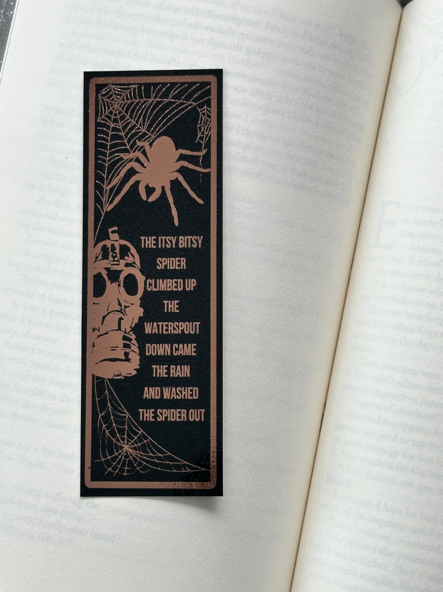 The Itsy Bitsy Spider - Foil Bookmark - (Rose Gold)
