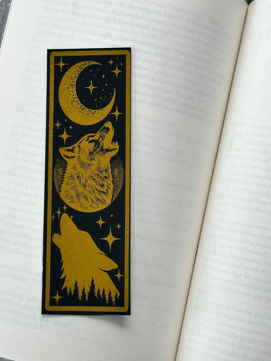 Wolves - Foil Bookmark - (Gold)