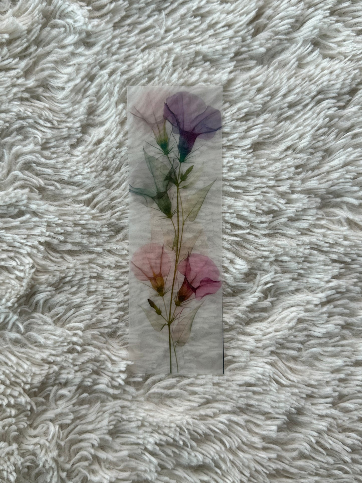 Water Colour Flowers - Vellum Paper Bookmark (12)
