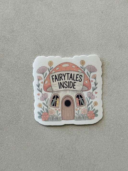 Fairytales Inside Mushroom house - Sticker