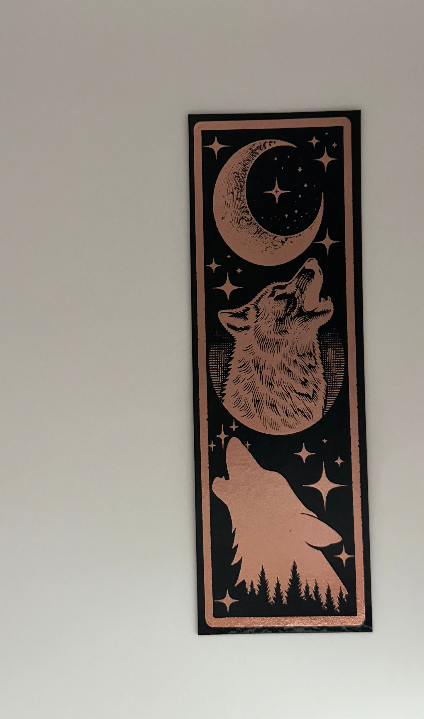 Wolves - Foil Bookmark - (Rose Gold)