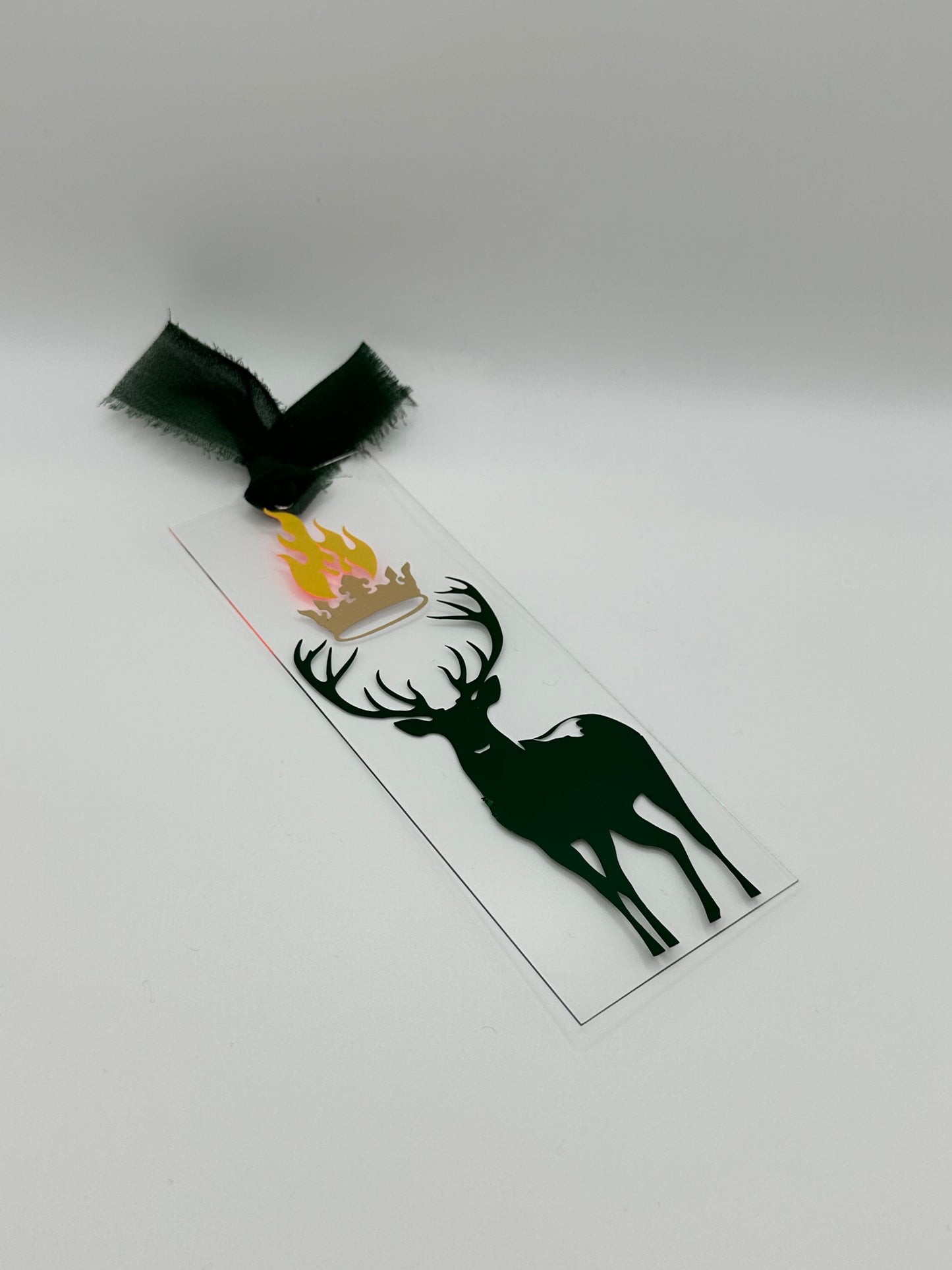 Stag, Crown & Flames - Acrylic Bookmark