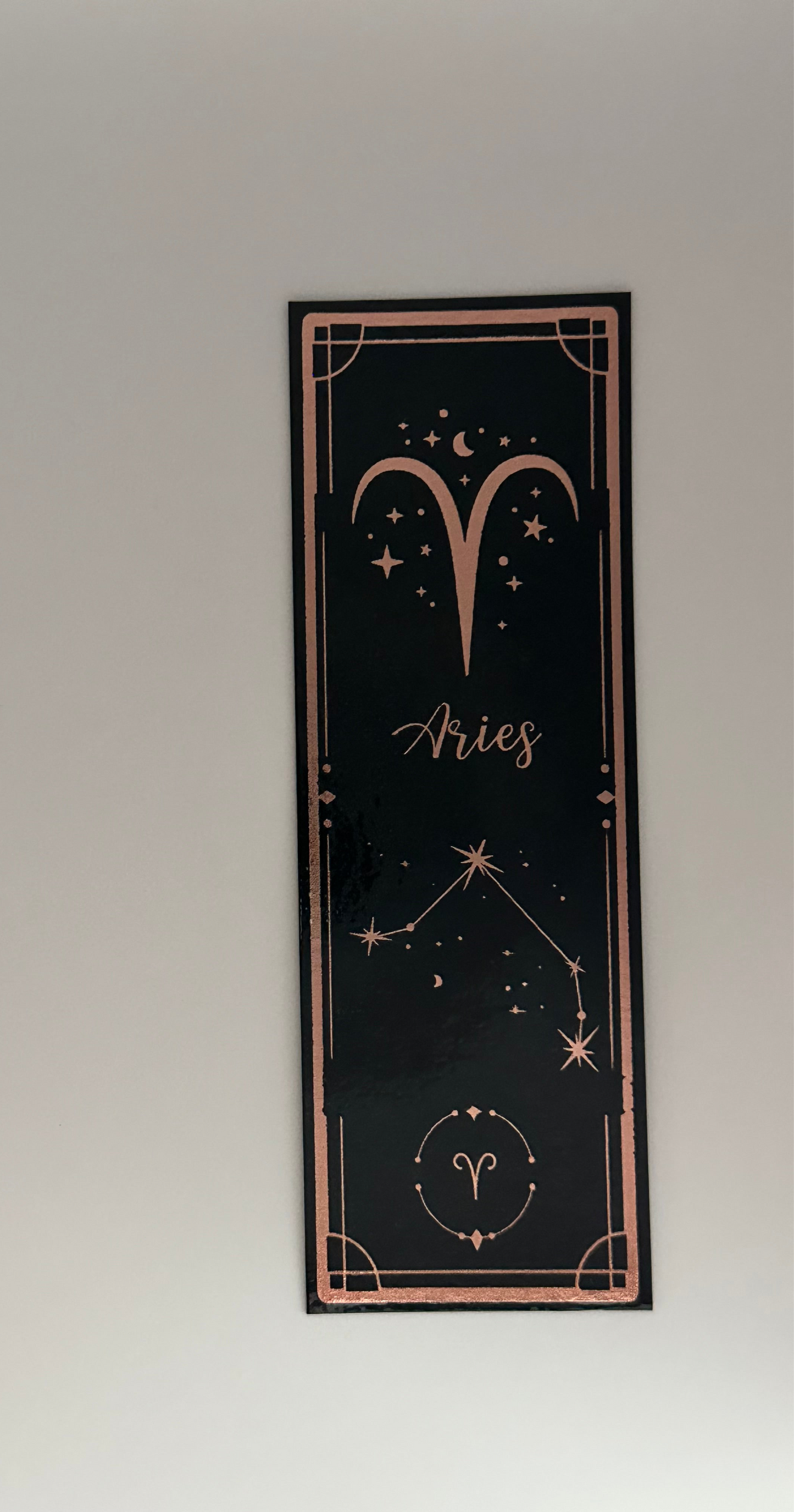 Aries - Foil Bookmark - (Rose Gold)