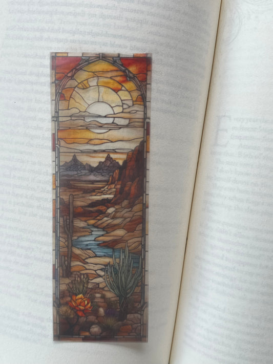 Stained Glass Style Landscape - Bookmark (37)